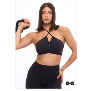 BUFFBUNNY COLLECTION Wonder Seamless Sports Bra Black Size Medium